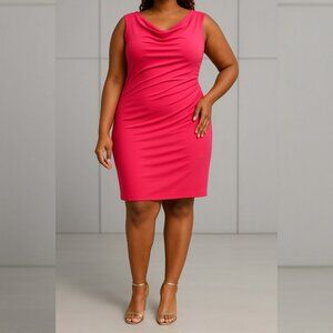 LARGE Pink Ruched Dress